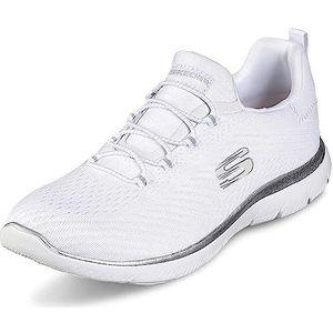 Skechers SUMMITS dames Sneaker, White Mesh / Silver Trim, 35 EU