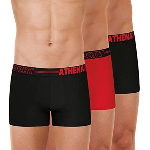 ATHENA ondergoed heren, zwart/rood/zwart, S