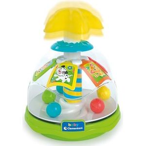 Clementoni Happy Friends Spinning Top Spinning Top kinderspel met dieren, spel voor de vroege kindertijd, eerste activiteiten, bevordert fijne behendigheid, speelgoed van 9-36 maanden, meerkleurig,