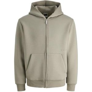 JACK & JONES Jcostance Print Sweat Zip Hood, Vetiver., L