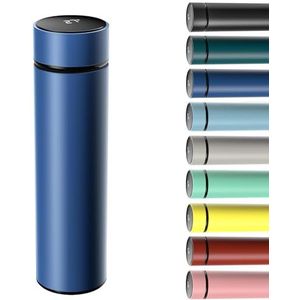Homealexa Thermosfles, 500 ml waterfles, vacuüm-isolatiebeker, 304 roestvrij staal, led-touchscreen-temperatuurweergave, smart beker, dichte fles, ideaal voor hitte en kou
