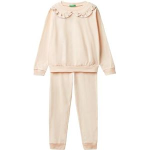 United Colors of Benetton Pig(Tricot + Pant) 30960P06B Pyjamaset, licht poeder 21 W, M voor meisjes, helder poeder 21w, M