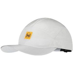 Buff Speed pet voor heren, dames, volwassenen, licht, opvouwbaar, gerecyclede materialen, zonwering, UPF 50, hardlopen, sport, maat S/M, wit