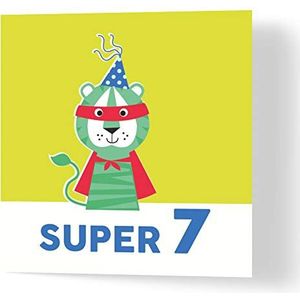 Wuzci Super 7 verjaardagskaart