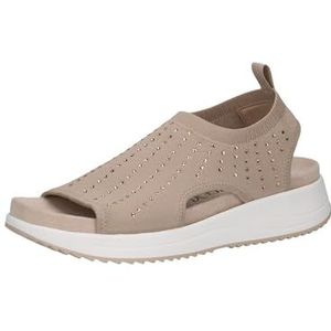 CAPRICE Damessandalen - Zand - Knit - Zacht Voetbed - Comfortabel