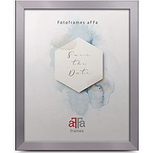 aFFa frames, Hekla, fotolijst, MDF-fotolijst, onderhoudsvriendelijk, rechthoekig, met acrylglasfront, zilver, 40 x 50 cm