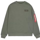 Alpha Industries - Back Print Crewneck - Sweater - Zwart - Katoen/Polyester