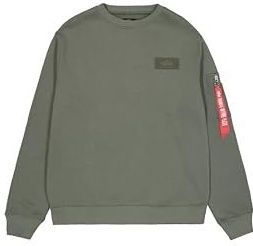 Alpha Industries - Back Print Crewneck - Sweater - Zwart - Katoen/Polyester