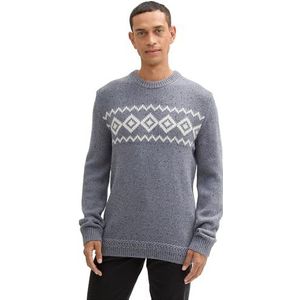 TOM TAILOR heren trui, 37009 - Smooth Grey Twotone Neps, XXL