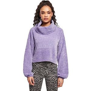 Urban Classics Dames Dames Dames Short Chenille Turtleneck Sweater Sweatshirt, lavendel, XL