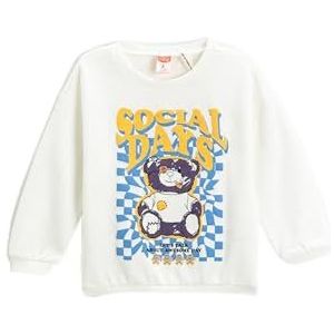 Koton Babyboy sweatshirt met print aan de voor- en achterkant, ecru(010), 12-18 maanden