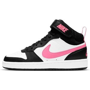 Nike Court Borough Mid 2 (GS), driekwart hoogte, zwart/Sunset Pulse-White, 36 EU, zwart/wit (Black Sunset Pulse White), 36 EU