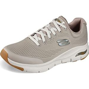 Skechers Arch Fit Sneaker voor heren, Taupe Textiel Synthetische Trim, 45 EU