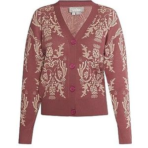 IRIDIA Gebreide cardigan voor dames, oudroze crème, XL/XXL