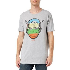Marvel heren Avengers Faces-Mens Med T-shirt, grijs (Grey Heather Hgy), (fabrikantmaat: Medium)