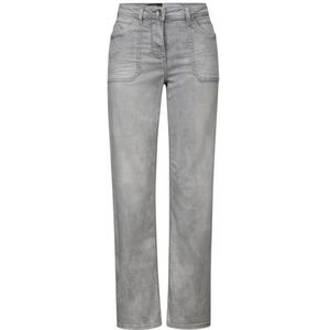 Jeans - Hoge Taille - Gewassen Grijs - Katoenmix met Stretch