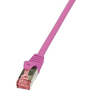 LogiLink CQ2099S CAT6 S/FTP patchkabel PrimeLine AWG27 PIMF LSZH pink 10m