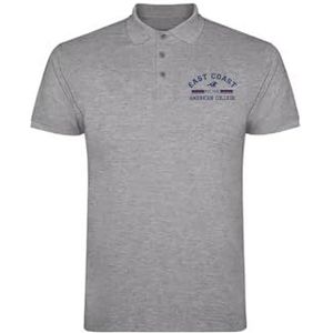 AMERICAN COLLEGE USA Poloshirts Sport Ademend Gedrukt Kleding Unisex Kinderen Jongens en Meisjes Casual Model ACPLW2 MELL Grey 8 Jaar, Grijs, 8 Jaar