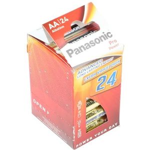 Panasonic Pro Power Alkalinebatterij, AA Mignon, 24 stuks, langdurige energie voor apparaten met gemiddeld tot hoog energieverbruik, alkaline