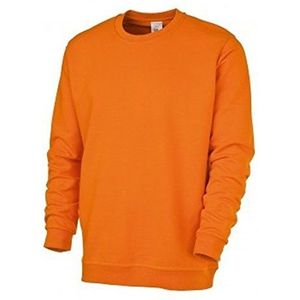 BP 1623-193 unisex sweatshirt van versterkte katoen oranje, maat S