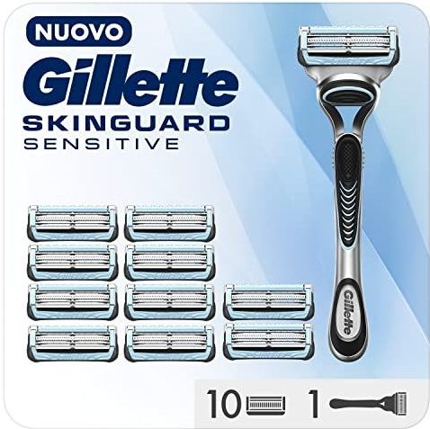 Gillette - Skinguard Sensitive - Scheerapparaat met 11 Vervangende Messjes