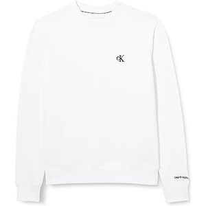 Calvin Klein Jeans Heren Ck Essential Reg Cn Sweater, Helder Wit, XXS
