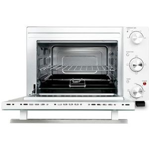 Mini elektrische tafeloven - Instelbare temperatuur - Timer tot 60 minuten - 3 verwarmingsopties - Inhoud: 35 l - Kleur: wit - Kubo