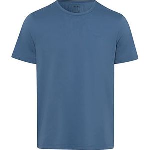 BRAX Heren Style Tony Blue Planet Organic Cotton T-shirt, blauw (steel blue), L