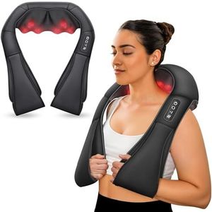 COMFIER - Shiatsu Nekmassageapparaat - Met Warmtefunctie - Pijnverlichting voor Nek en Schouders