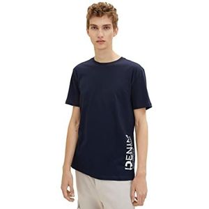 Tom Tailor Denim heren 1036963 T-Shirt, 10668 - Sky Captain Blue, M