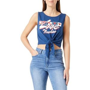 Love Moschino tanktop voor dames, blauw, maat 44, blauw, 44