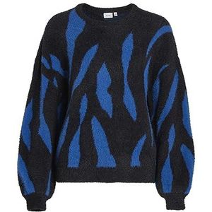 Vila juli Jaquard L/S Knit Top - Noos, zwart, L