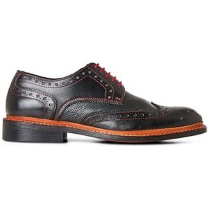 Joe Browns Mannen Hand Duurde Premium Donker Lederen Brogue Oxford, Zwart, 7 UK, Zwart, 7 UK Wide