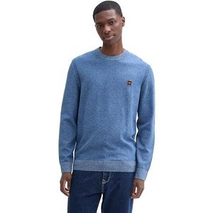 TOM TAILOR heren trui, 36914 - Midsummer Blue Multicolor, L