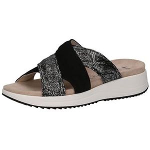 Caprice - Slipper 9-27203-42 - G-Breedte - Zwart - Leer