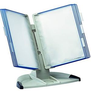 Tarifold Office Desk Display Stand met 5 Clip-on Index Tabs en 10 Zakken A4 Blue Ref 734301