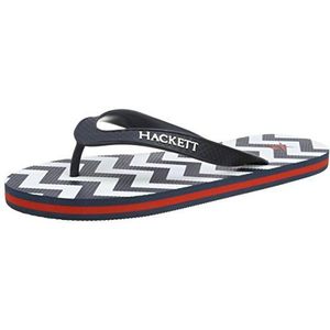 Hackett London heren zigzag fflop flip flops, blauw marineblauw, 45 EU