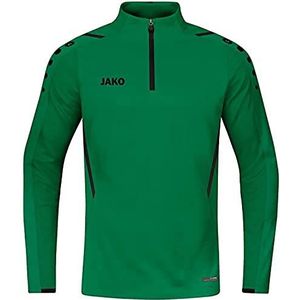 JAKO - Ziptop-Uitdaging, Uniseks-Volwassene, Sportgroen/Zwart, S