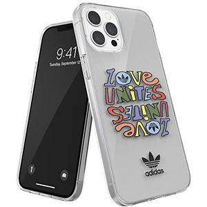 adidas Hoes voor mobiele telefoon, ontworpen voor iPhone 12 Pro Max, 6,7 inch (17 cm), valgeteste hoes, schokbestendig, verhoogde randen, originele PU beschermhoes, trots design
