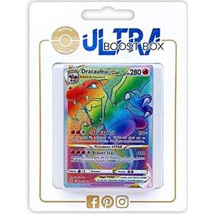 Dracaufeu VSTAR (Charizard VSTAR) 174/172 Shiny Rainbow - Ultraboost X Epée et Bouclier 9 - Stars Étincelantes - Doos met 10 Franse Pokemon kaarten