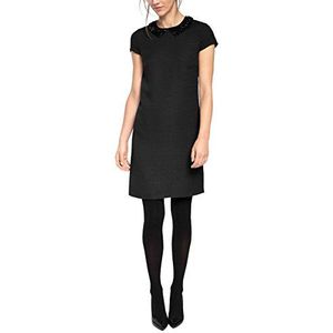 ESPRIT Collection Dames etui jurk elegante steenversiering, knielang, zwart (black 001), 34