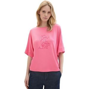 TOM TAILOR T-shirt voor dames, 15799 - Carmine Pink, XXS