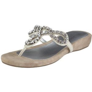 Jana 8/8/27219/24, damesklompen en slippers, Wit White100, 38 EU Breed