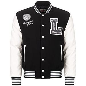 Lonsdale Heren Waterstein sweatshirt, Black/Ecru/Grey, XXL