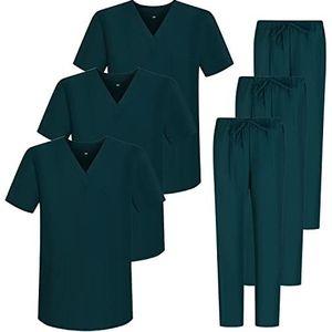 MISEMIYA - Set van 3 - gezondheidsnormen unisex medische gezondheidsnormen 3-817-8312, groen 68, XS