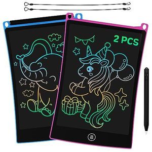 GUYUCOM 2 stuks LCD schrijftablet, 8,5 inch Kids Doodle & Scribble Boards, speelgoed voor jongens pedagogisch speelgoed, uitwisbaar jongensspeelgoed, peuterspeelgoed voor Kerstmis verjaardag (blauw en