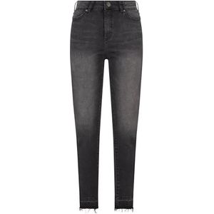 Urban Classics Skinny jeans met hoge taille voor dames met open zoom, Black Washed., 31