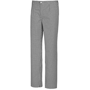 BP Gourmet 1353-910-33 kok- / bakkersbroek - elastiek op de rug - puur katoen - normale pasvorm - maat: 90 - Kleur: zwart-wit Pepita