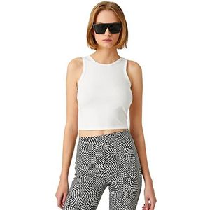 Koton Dames houder neck tank top tanktop, gebroken wit (001), XL