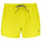 PUMA - Short Length - Zwembroek - Geel - Stretchstof, Steekzakken, Achterzak met Klittenbandsluiting